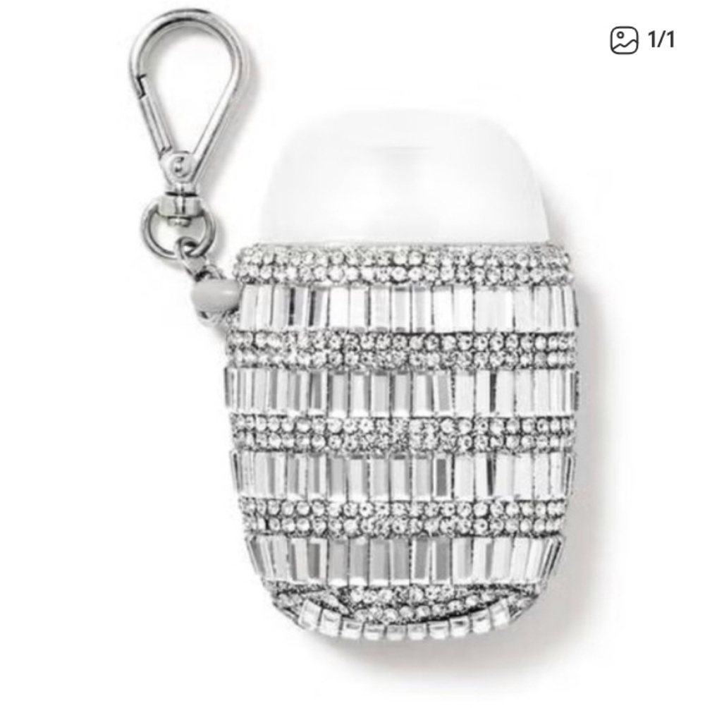 Bath & Body Works Silver Rhinestone Hand Sanitizer Holder